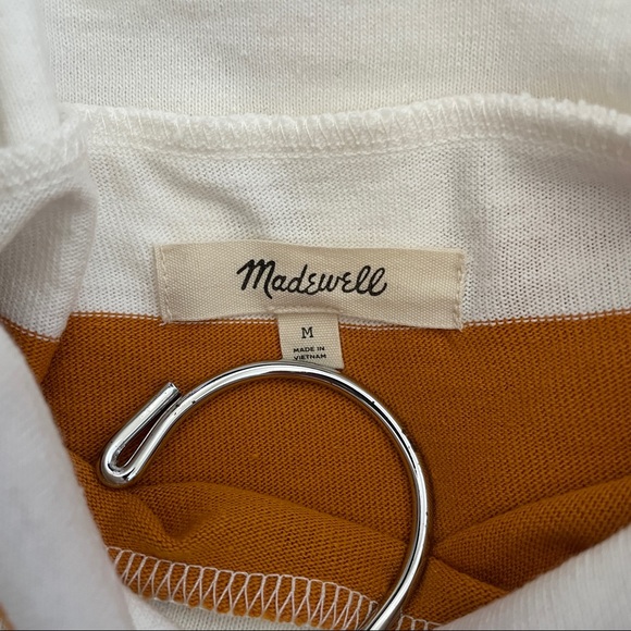 Madewell Button Sleeve Mock Neck Top - Picture 4 of 5